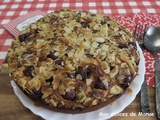 Gâteau moelleux aux cerises, amandes et ricotta