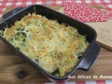 Gratin de pâtes au brocoli et poulet, à la béchamel