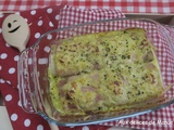 Gratin de poireaux rôtis au jambon - light