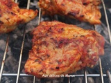 Hauts de cuisses de poulet marinés au concentré de tomates au bbq