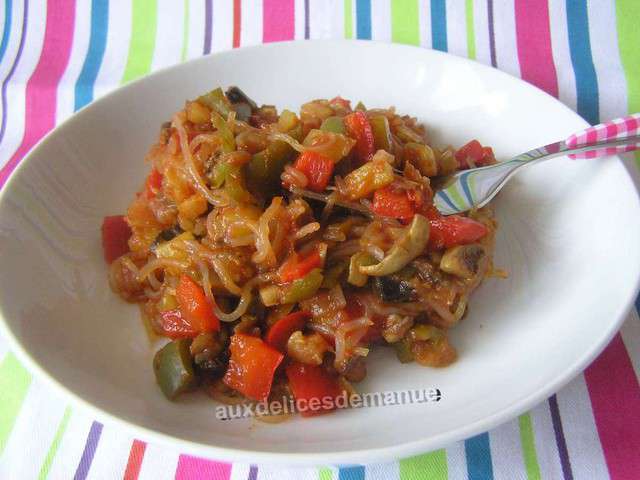 Spaghetti de konjac à la sauce tomate