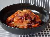 Mijoté de haricots rouges et carottes à la sauce tomate au thon -light