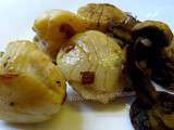 Noix de saint-Jacques et champignons au vinaigre balsamique