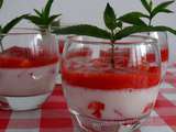 Panna cotta au lait d'amande et fraises -light