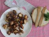 Poêlée de champignons de Paris au balsamique, sauce soja et ail