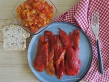 Poivrons grillés à la sauce tomates aux oignons