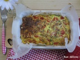 Quiche sans pâte ou flan aux tomates cerises et flocons d'avoine
