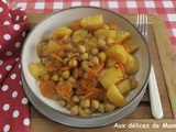 Ragoût de pois chiches aux carottes et pommes de terre à la tomate