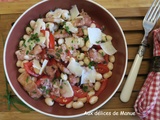 Salade de coco de Paimpol aux tomates, lardons et parmesan
