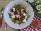 Salade de concombre et tomates cerises à l'italienne