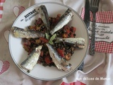 Salade de lentilles aux sardines et tomates