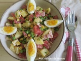 Salade de pommes de terre aux légumes, à la poitrine fumée et œufs durs6