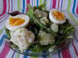 Salade toute verte au chou-fleur et œufs durs -light