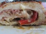 Saltimbocca de dinde au poivron et chèvre, au barbecue