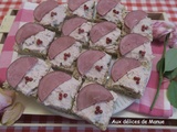 Toasts à la crème de jambon et filet mignon séché - Octobre Rose