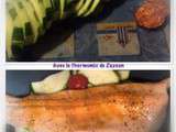 Filet de truite ( poisson) aux courgettes, riz et sa sauce au chorizo au thermomix