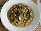 Curry épinards et champignons - recette rapide