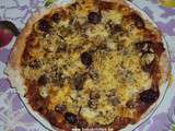 Friday's pizza : aux courgettes et oignons (pâte au seigle)