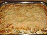 Lasagne aux courgettes et chorizo, sauce au boursin