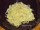 Spaghetti a la courgette et fromage de chèvre