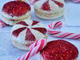 Macarons candy canes au pain d'épices / Recette de Noël n°4