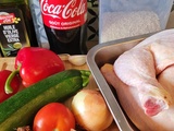 Batch cooking familial simple et économique avec des cuisses de poulet : Cuisses de poulet au coca et Cuisses de poulet méditerranéennes