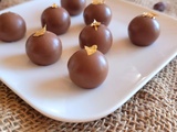 Boules chocolatées avec insert de pralines pistache