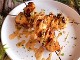 Brochettes de poulet grillé sauce Satay