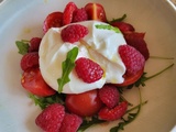 Burrata aux framboises