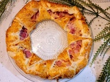 Couronne apéritive feuilletée jambon fromage