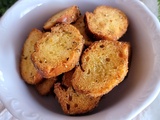 Croûtons en rondelles au four