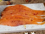 Émincés de saumon aux perles de citron