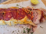 Filet mignon de porc, chorizo, poitrine fumée et tomates