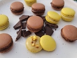 Macarons au chocolat, fleur de sel et fève Tonka