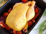 Poulet jaune rôti