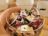 Salade de riz, thon et fêta