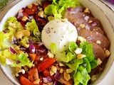 Salade thon fumé et burrata