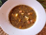 Soupe de lentilles vertes