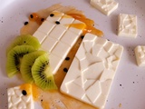 Tablette de panna cotta aux fruits de la passion