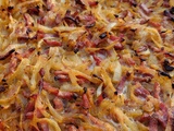 Tarte aux oignons, bacon façon flamenkuche