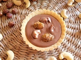 Tartelette praliné aux 3 fruits, citron et chocolat