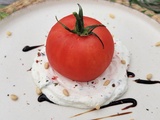 Tomate farcie à la ricotta façon stracciatella