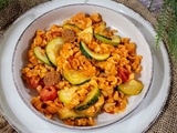 Torsades au chorizo, courgettes et tomates cerises - Recette facile