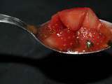 Tartare de fraises au basilic et huile d'olive
