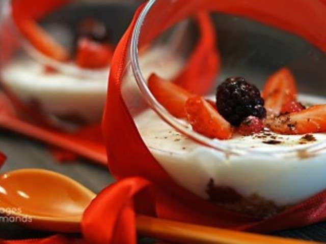 Verrine Fraise Fromage Blanc Palet Breton