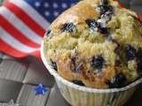 Blueberry muffins (Muffins aux myrtilles) {My American Month}