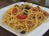 Spaghettis express à la tomate et au thon