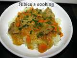Blanquette de veau au curry et petits légumes