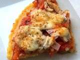 Polenta façon pizza jambon-champignons-mozzarella