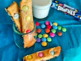 Cookies sticks ou bâtonnets de cookies aux smarties